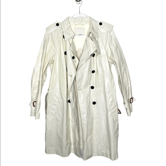 3.1 Phillip Lim | Coated Linen Trench Coat in Cream 10 - Picture 14 of 15